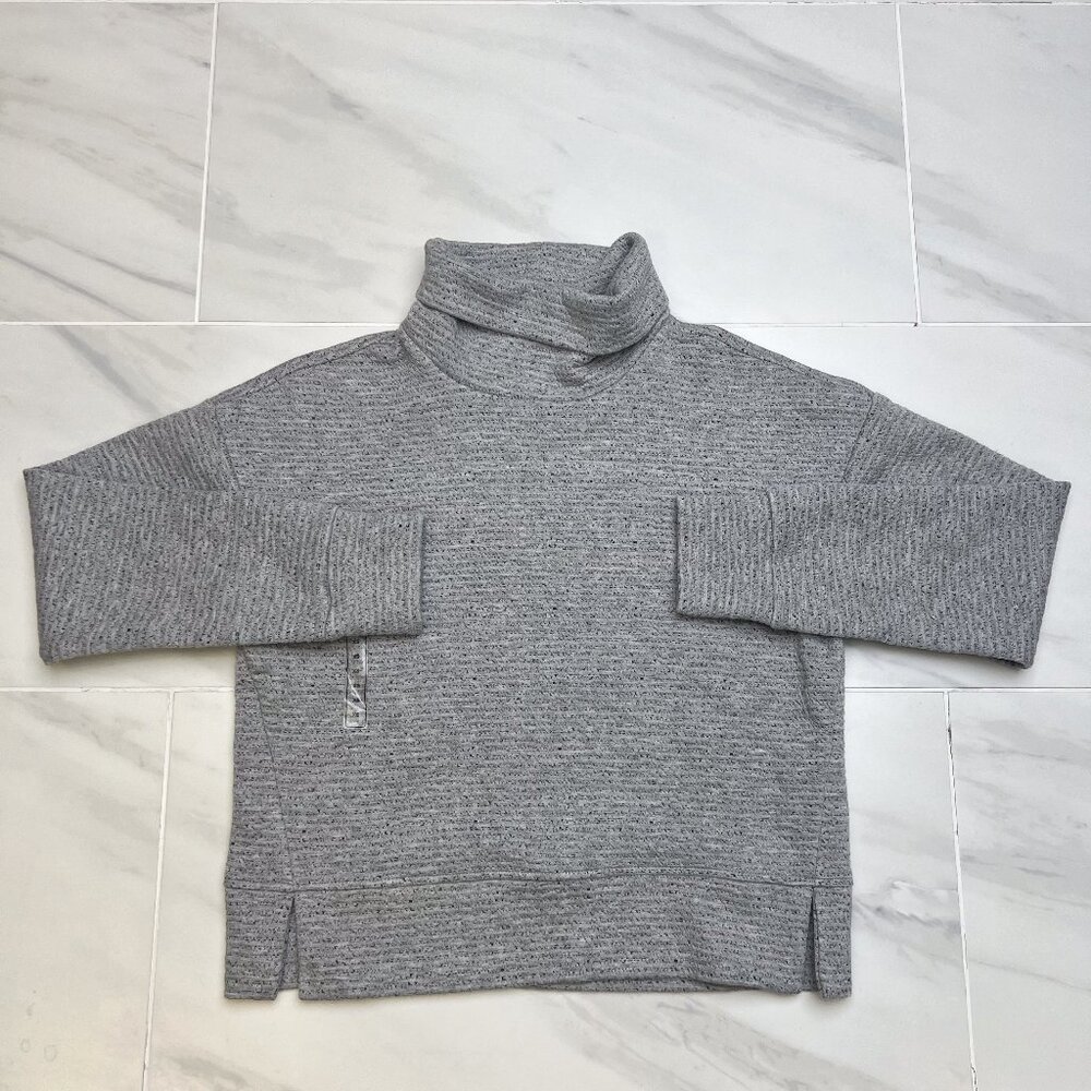 CALIA Women's Lunar Jacquard Funnel Neck 'Grey' Sweater WAX31310H size XS